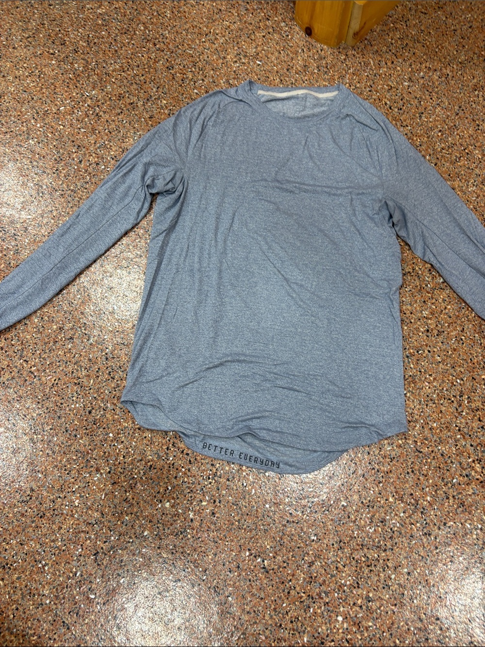 lululemon athletica Men’s Long-Sleeve Heather Blue Shirt